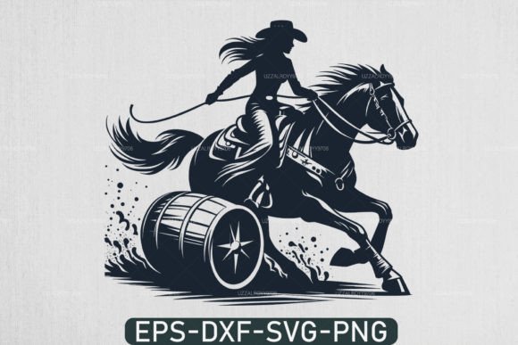 Barrel Racing Woman and Man on Horse SVG Review for Real Projects