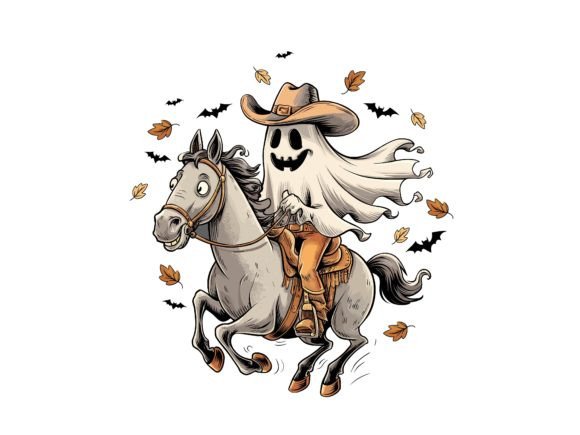 Halloween Cowboy Ghost Riding Horse Embroidery Design Review
