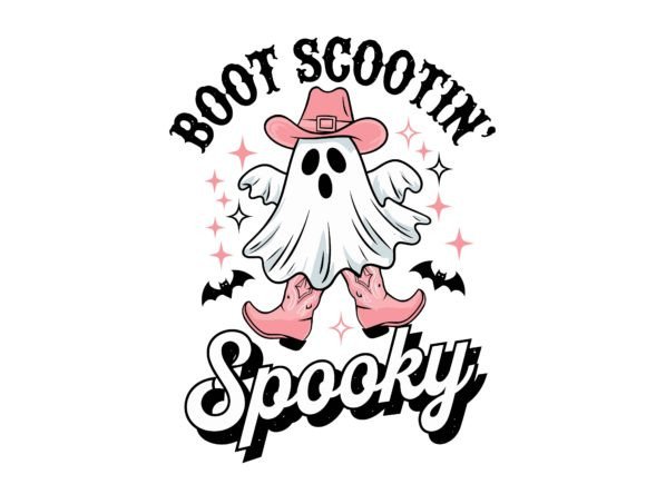 Halloween Ghost Wearing a Cowboy Hat: A Spooky Yet Stylish Embroidery Design