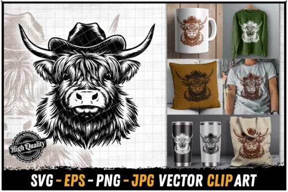 Highland Cow with Cowboy Hat Crafting: A Designer’s Perspective