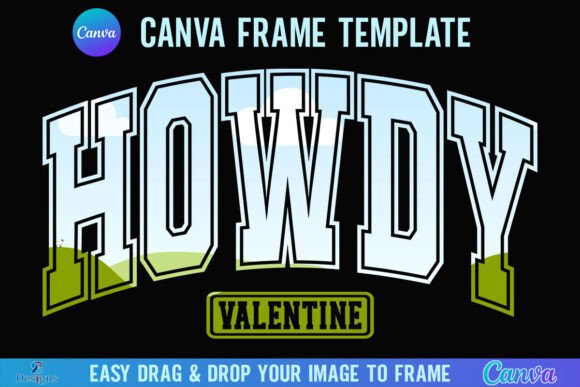 Howdy Valentine Canva Frame Western Love