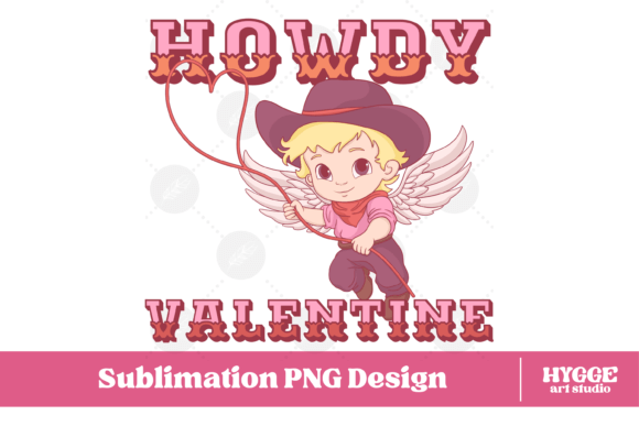 Howdy Valentine PNG Cowboy Cupid Heart