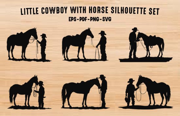 Little Cowboy with Horse Silhouette Set Review for Real Projects