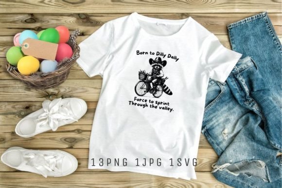 Raccoon Cowboy Bike Tee - Born to Dilly Review