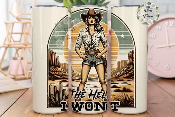 The Hell I Won’t Western Retro Cowgirl: A Bold Design for Real Projects
