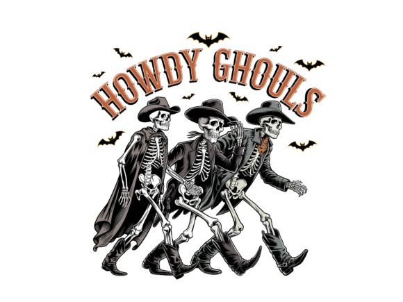 Three Cowboy Skeleton Halloween Vector Review: A Designer’s Take